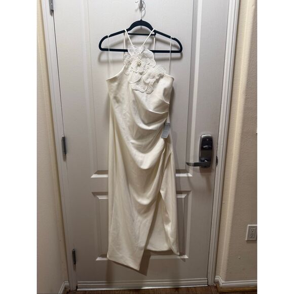 ELLIATT Janelle 3D Midi Dress In White Bachelorette Bridal Wedding size XL NWT - Picture 5 of 8